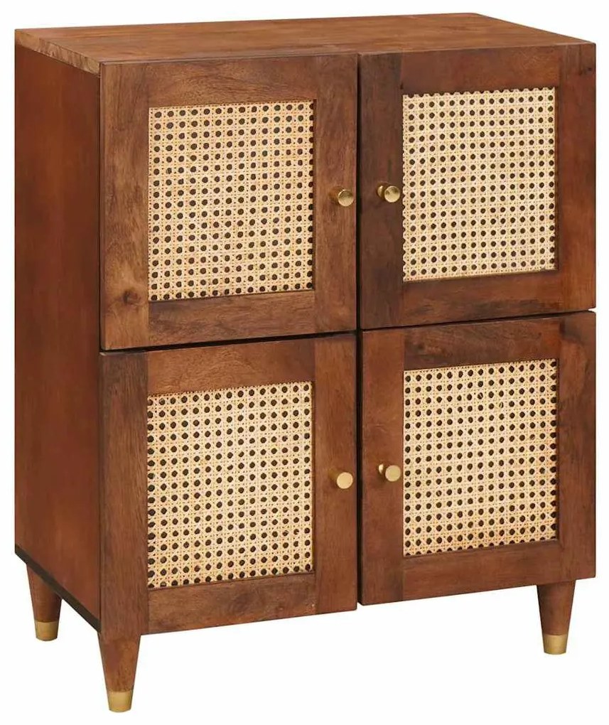 Széf Barna 60 x 33.5 x 75 cm Kanna és tömör mango fa