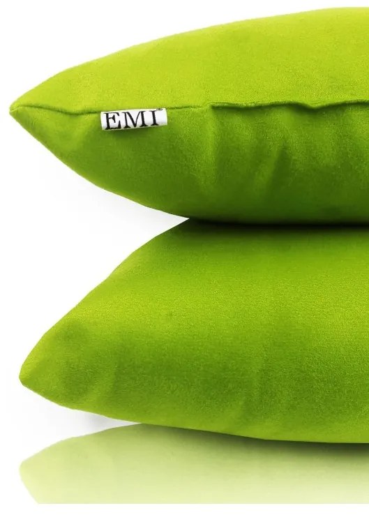 EMI zöld színű 40x40 cm velúr dekor párna, Párna 50x50 cm