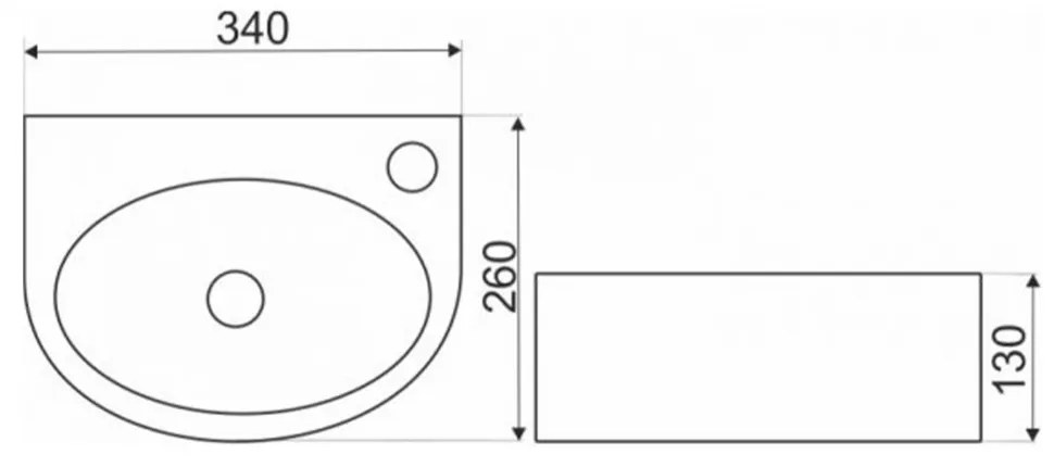 KR-601 kerámia design mosdó 34x26 cm