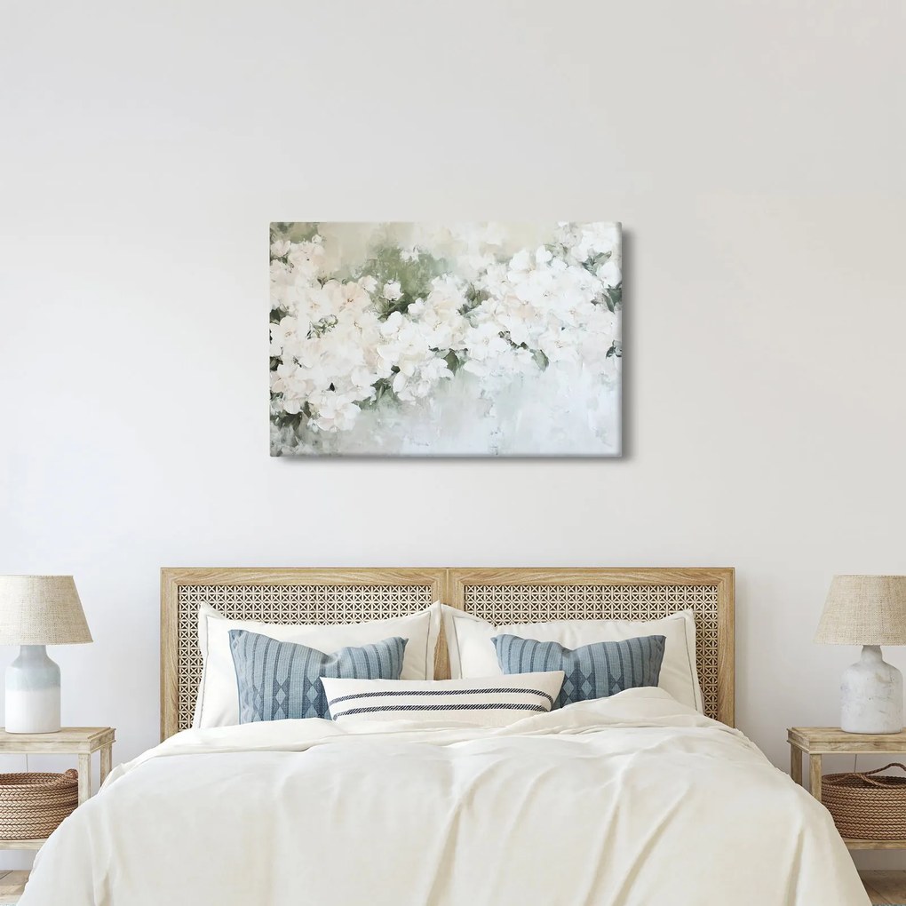 Kép - Fehér virág absztrakció (90x60 cm)