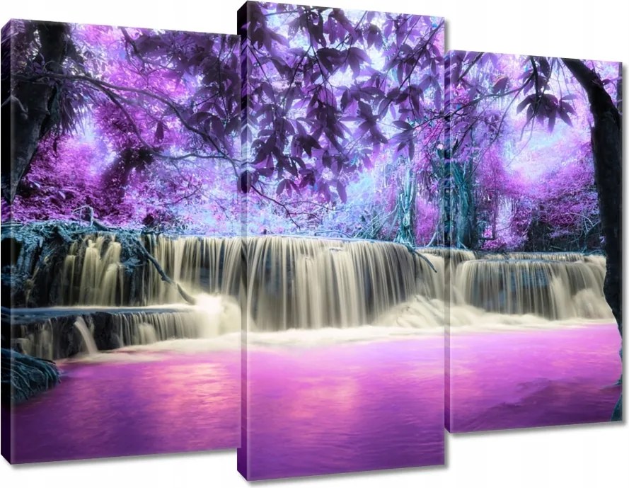 Vászonkép 90x70 Lila vízesés