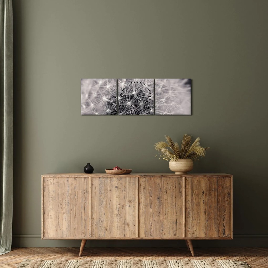 Pitypang képe (órával) (90x30 cm)