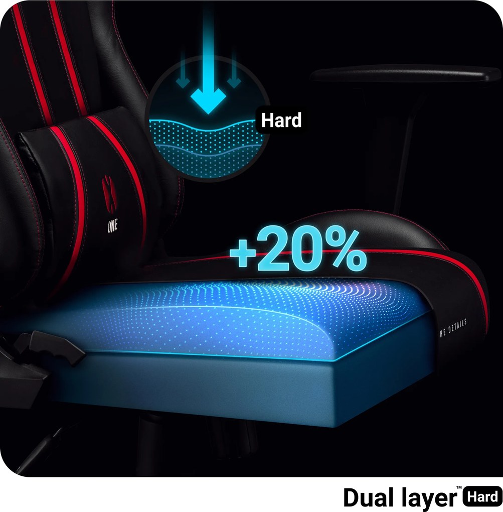 Gamer szék műbőr King Size, fekete-piros: Diablo X-One 2.0