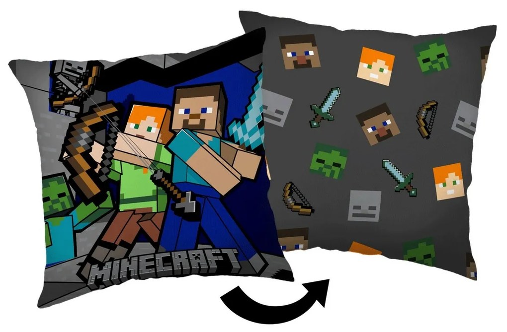 Minecraft Survival Mode kispárna, 40 x 40 cm