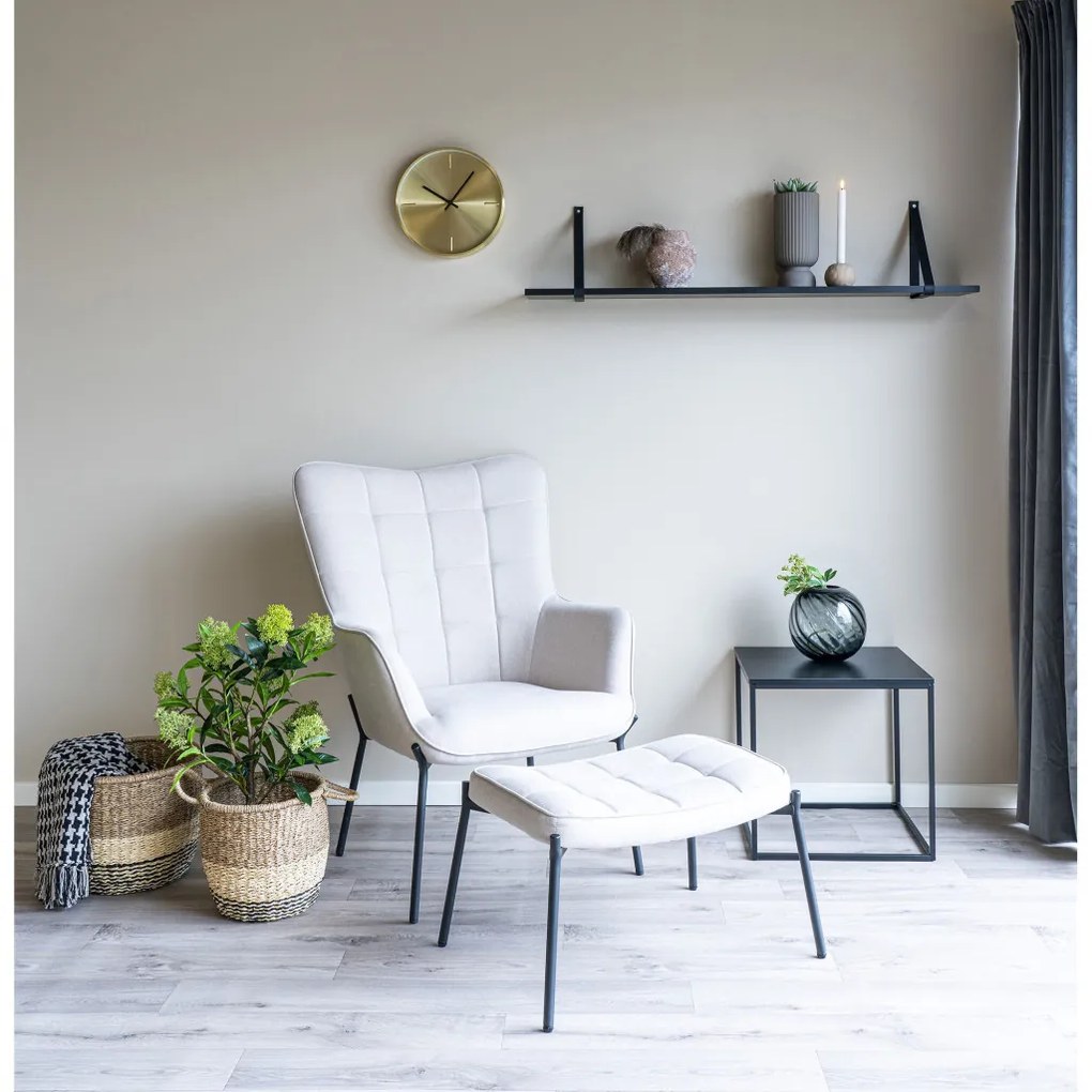 Forno fali polc, fekete, fekete bőr pántok 120x20 cm