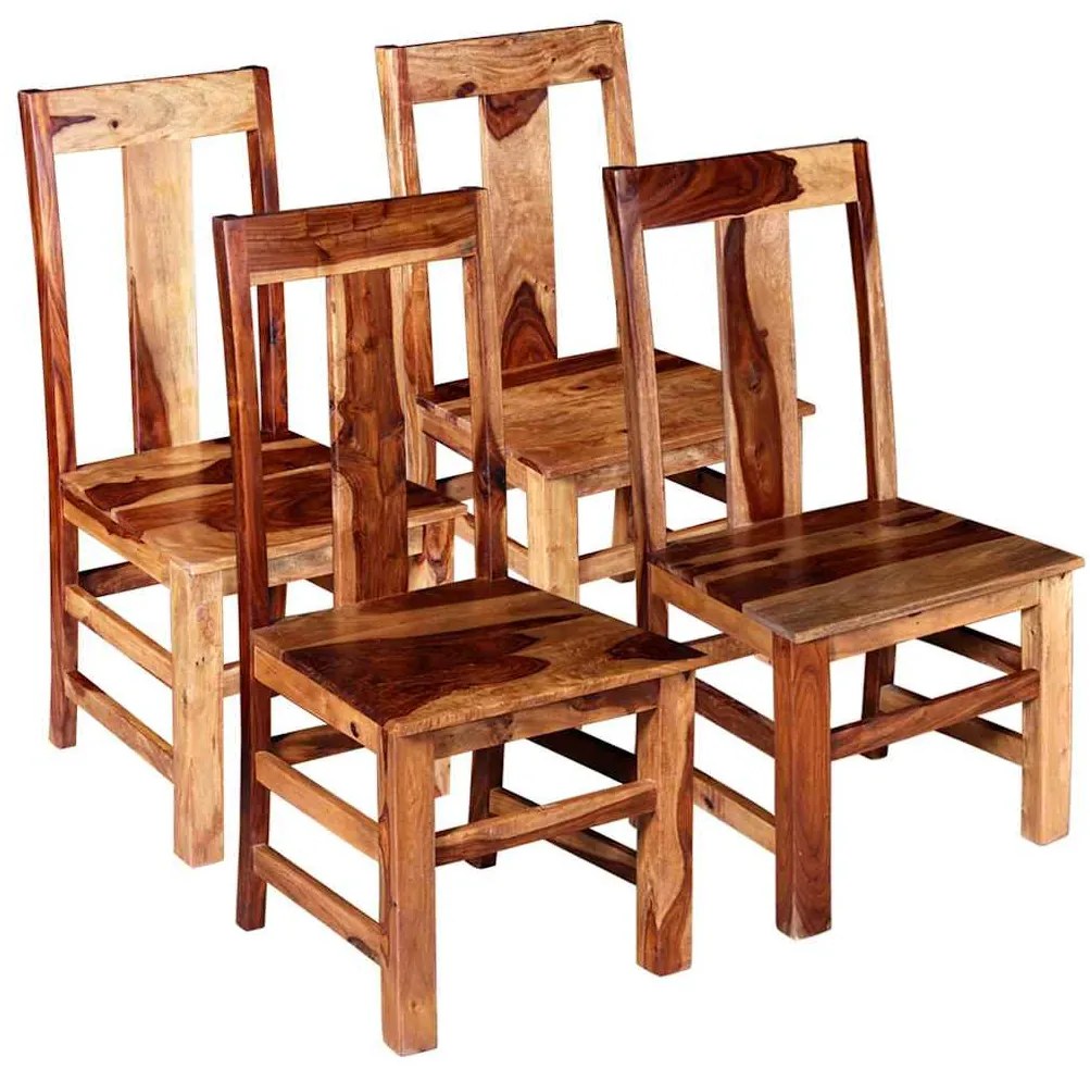 4 db tömör fa étkezőszék