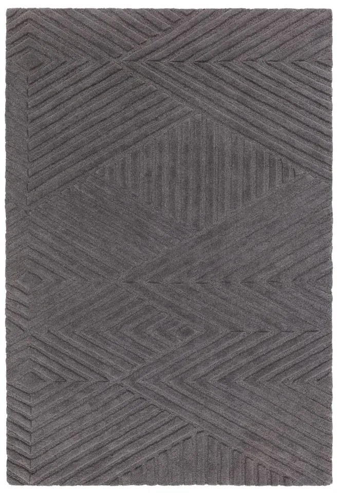 Antracitszürke gyapjú szőnyeg 200x290 cm Hague – Asiatic Carpets