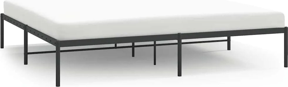 vidaXL fekete fém ágykeret 180 x 200 cm