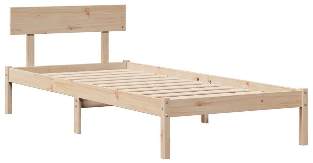 tömör fenyőfa könyvespolcos ágy matrac nélkül 90 x 200 cm