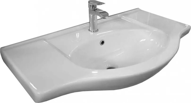 Nerva 85 cm-es bútorhoz alsószekrény, mosdóval, Sonoma tölgy