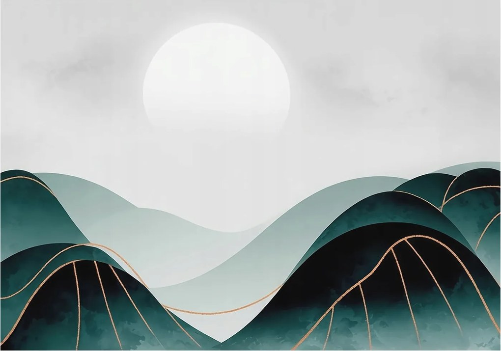 Divatos Flizelin Tapéta Ragasztóval Fali 3D Látszólagos nyugalom 208x146 Ragasztó