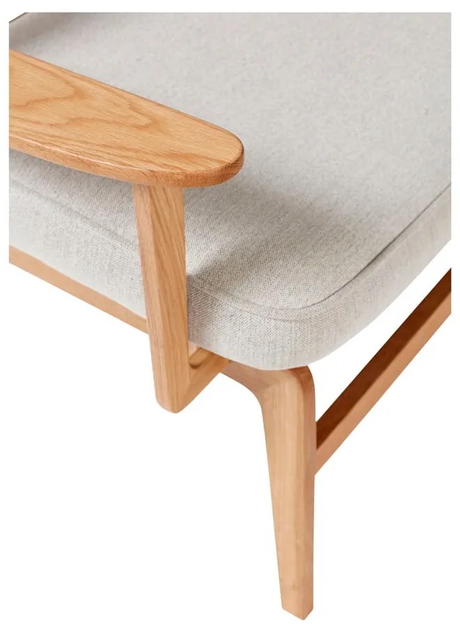 Haze szürke fotel tölgyfa konstrukcióval - Hübsch