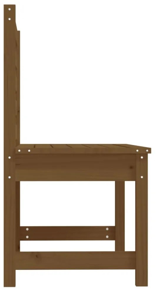 mézbarna tömör fenyőfa kerti pad 109 cm