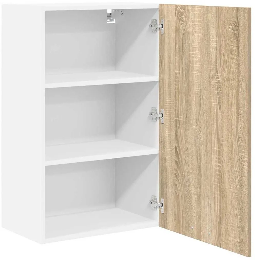 Függő szekrény Riga Sonoma tölgy és fehér 50 x 31 x 80 cm