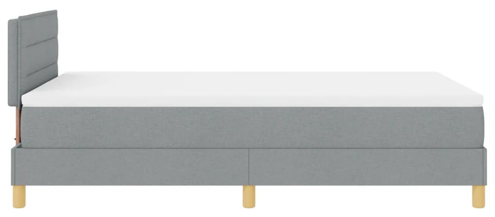 Boxspring Ágy Matraccal és LED Fénnyel, Szürke, 120x200 cm
