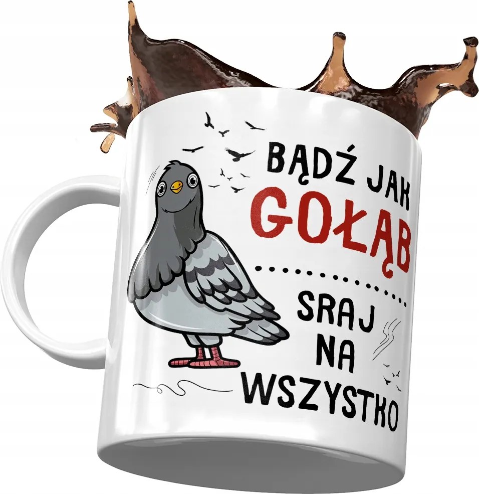 Bögre Vicces Légy Mint Galamb Ajándék Nyomtatott Fotóval