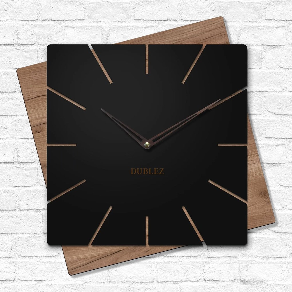 DUBLEZ | Egyedi fa falióra - Diagonala