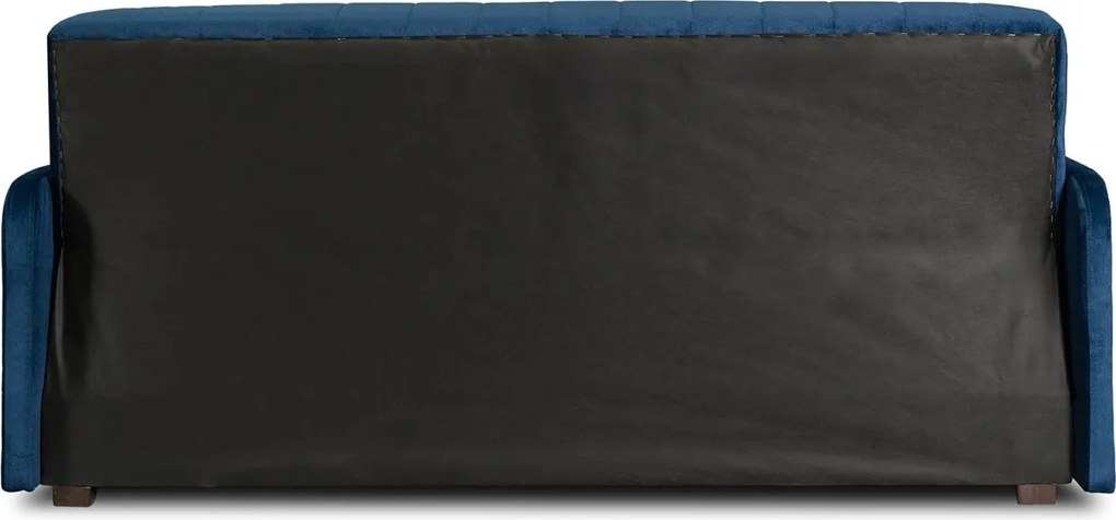 2 db-os szett, ágyazható kanapé sötétkék színben, velúr kárpittal PORTO