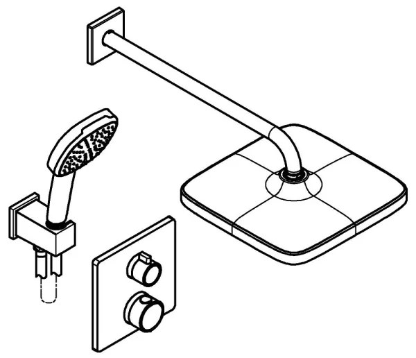 GROHE 34882000 - PRECISION VITALIO COMFORT 250 zuhanyrendszer, fényes króm
