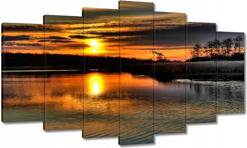 Vászonkép 140x80 Nyugat a nyugodt víz felett