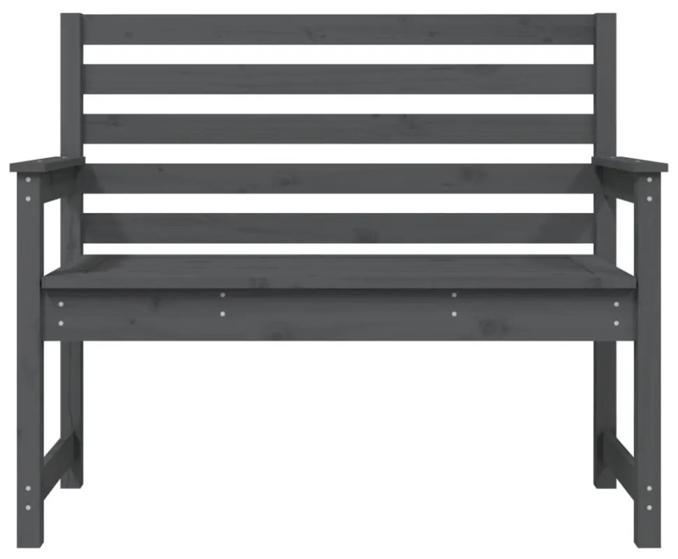 szürke tömör fenyőfa kerti pad 109x48x91,5 cm