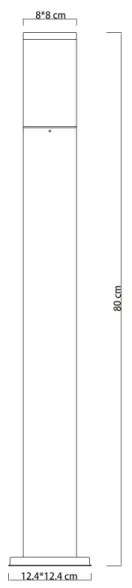 Globo 31732 - Kültéri lámpa HERRI 1xE27/15W/230V 80 cm IP44