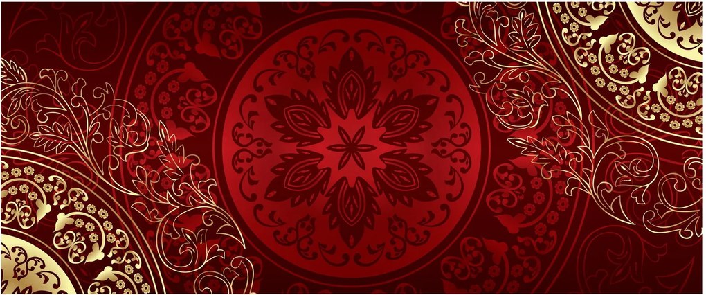 Kép - Arany mandalák (120x50 cm)