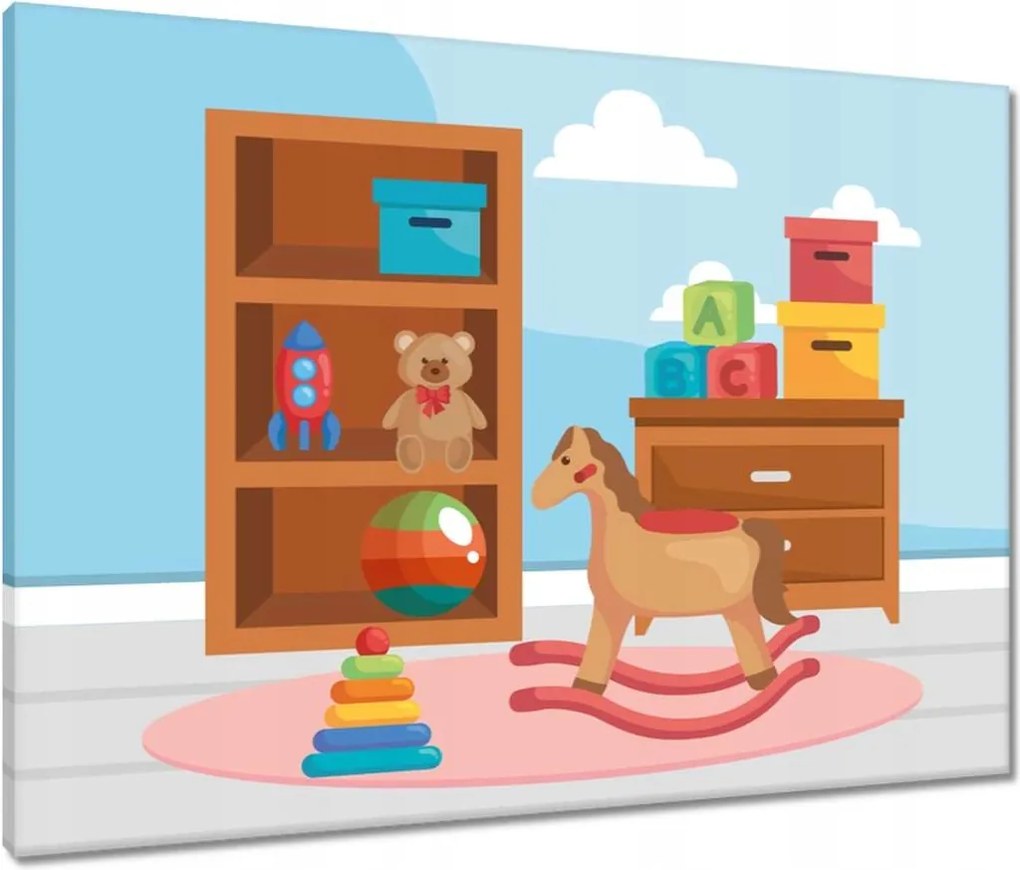 Vászonkép 80x60 Játékok a gyerekszobába