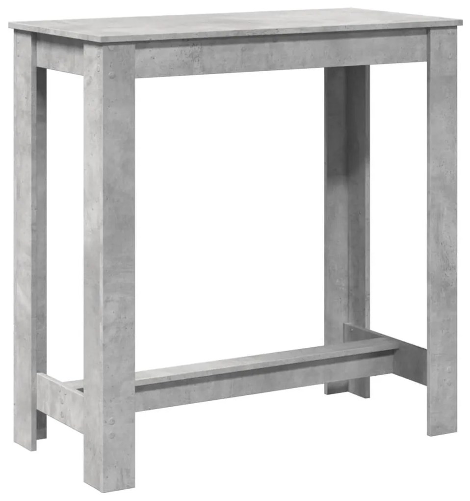 betonszürke szerelt fa bárasztal 102 x 50 x 103,5 cm