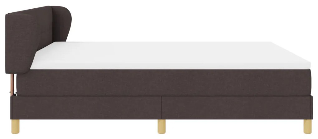 Boxspring Ágy Matraccal Sötétbarna Színben, 180x200 cm Szövet