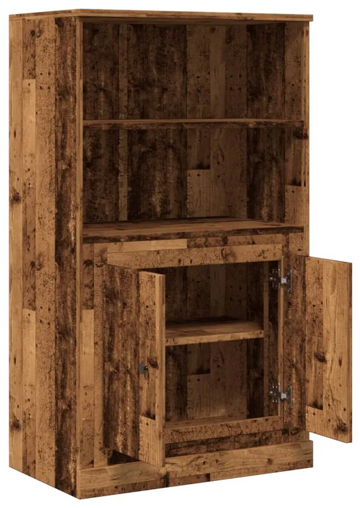 antik fa színű szerelt fa magasszekrény 60x35,5x103,5 cm