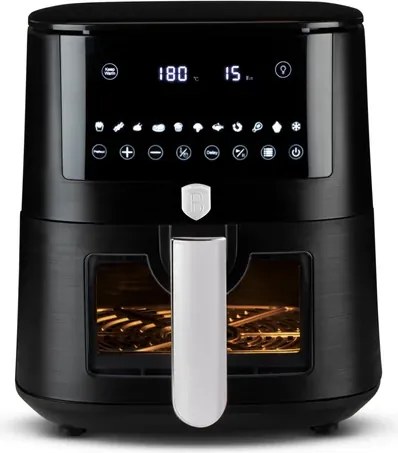 BerlingerHaus AirFryer átlátszó ablakkal (8 L) Matte Black Collection BH/9605