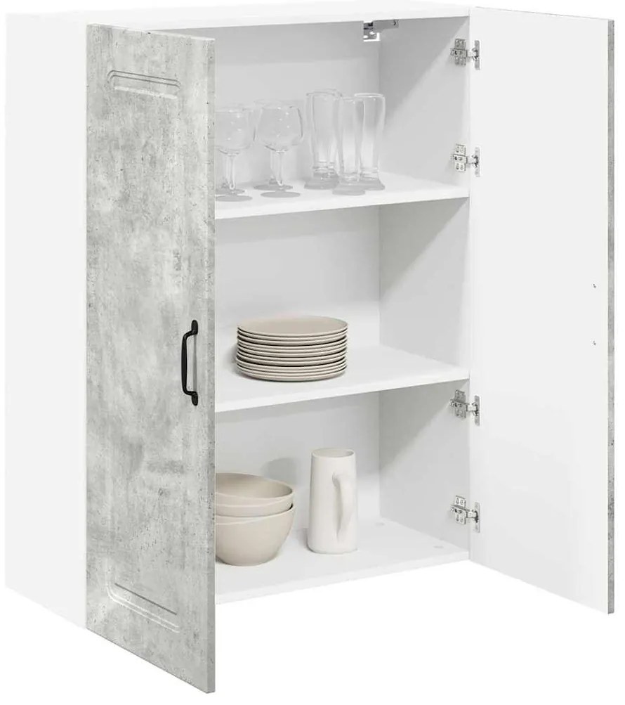 Fali konyhaszekrény Beton Szürke 80 x 31 x 100 cm Faanyag