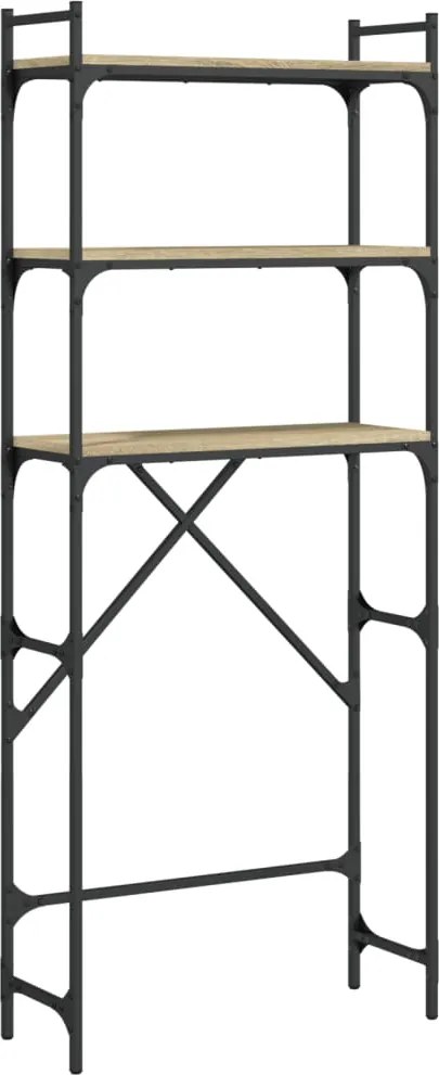 vidaXL sonoma tölgy színű szerelt fa mosógéppolc 67 x 25 x 163 cm
