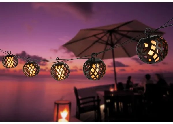 Globo 33686-8 - LED napelemes dekorációs lánc 98xLED/0,1W/3V IP44