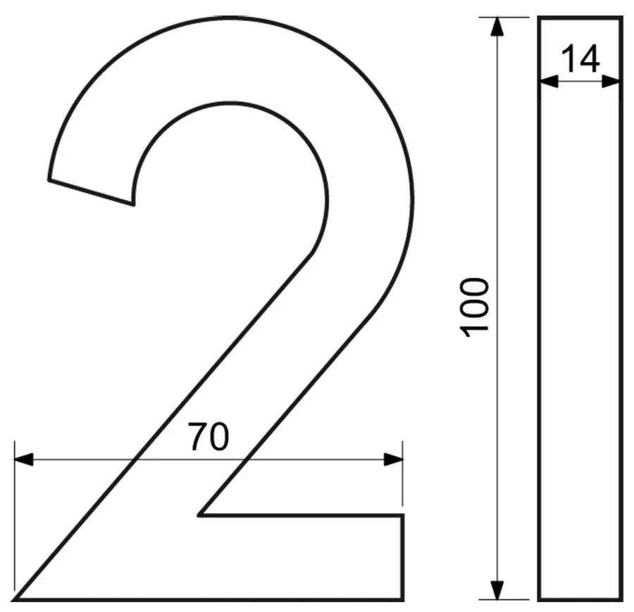 "2" számú ház, RN.100LV, szálcsiszolt, fekete