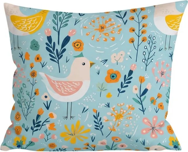 Mikroszálas párnahuzat SPRING TWEET 45x45 cm, színes