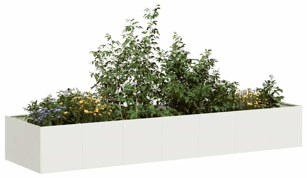 vidaXL fehér acél növénytartó 280x80x40 cm