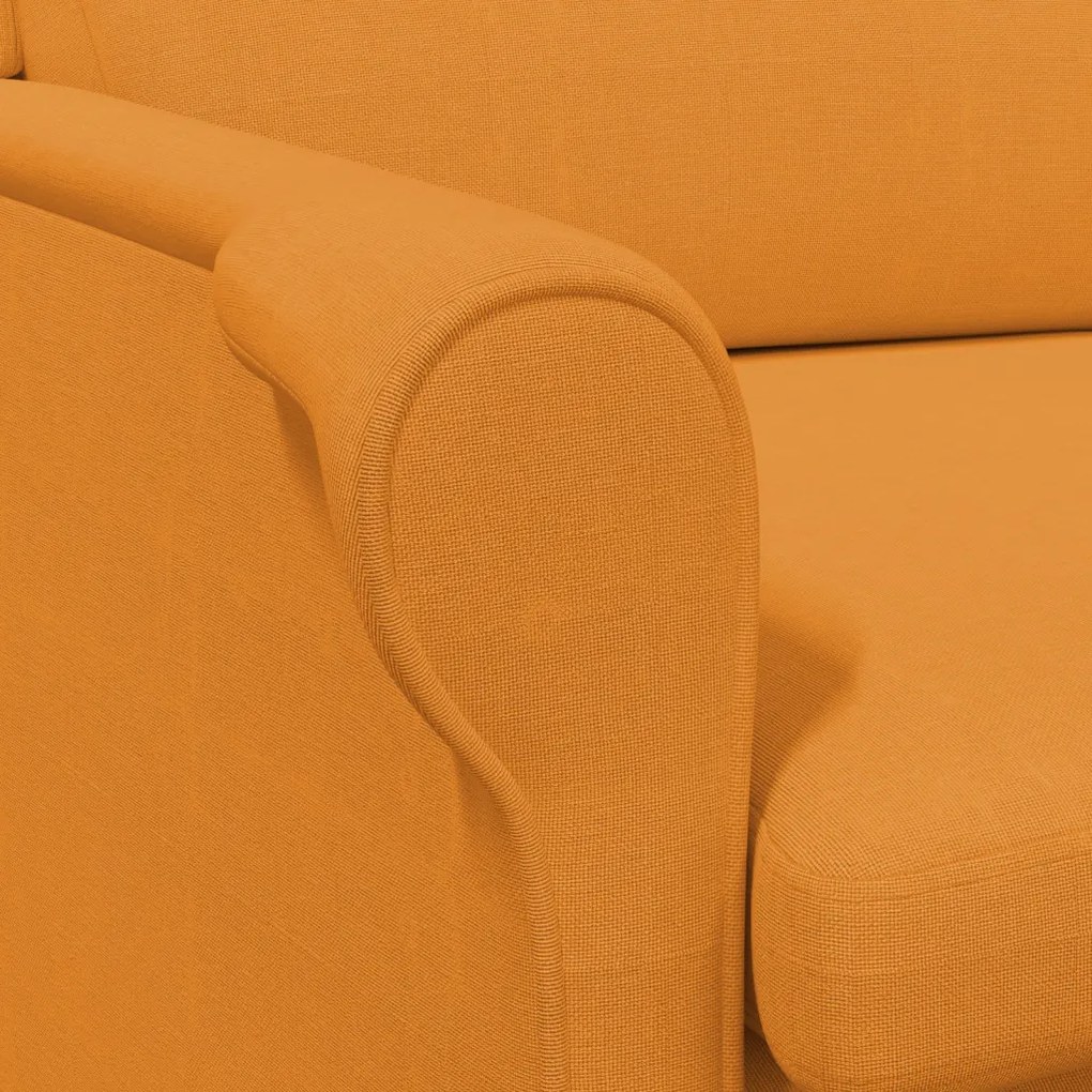 Modern Karosszék Sötét Sárga Szövet Nagy Ergonomikus