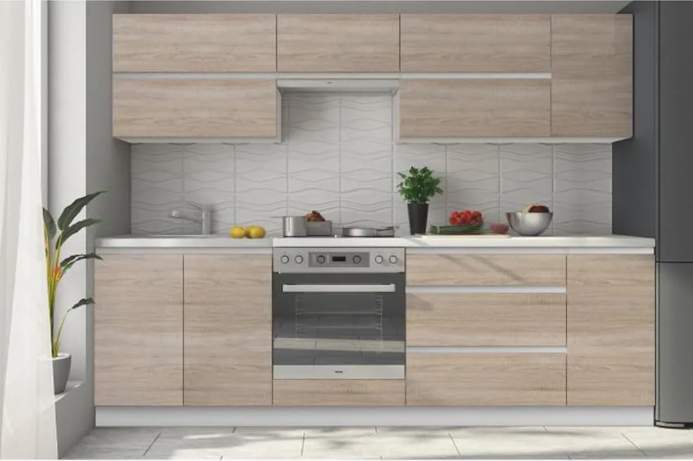 Alsó sarokszekrény, tölgy sonoma, LINE