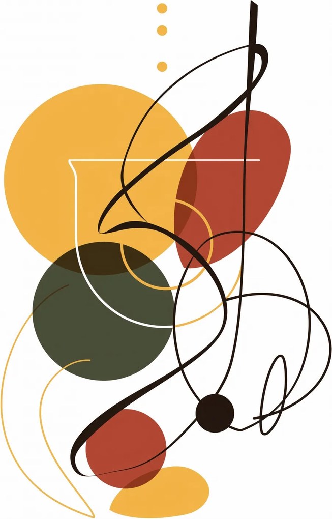 Poszter 50x70cm Táncoló formák és színek