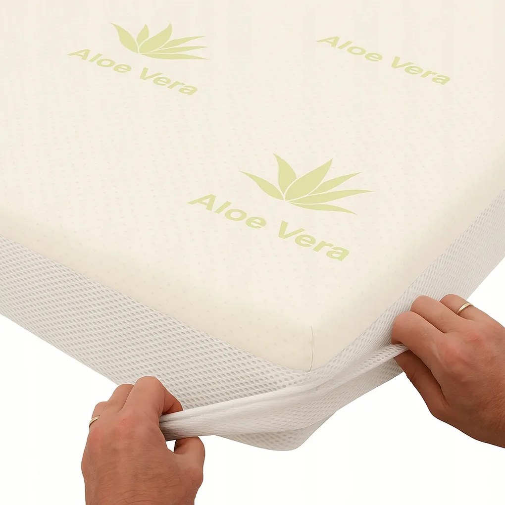 Matracvédő 200x200 Aloe Vera huzat hálóval Lengyel minőség