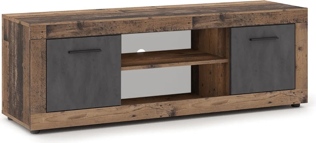 Szafka RTV BLAGO 140 cm Ciemny Dąb/Grafit