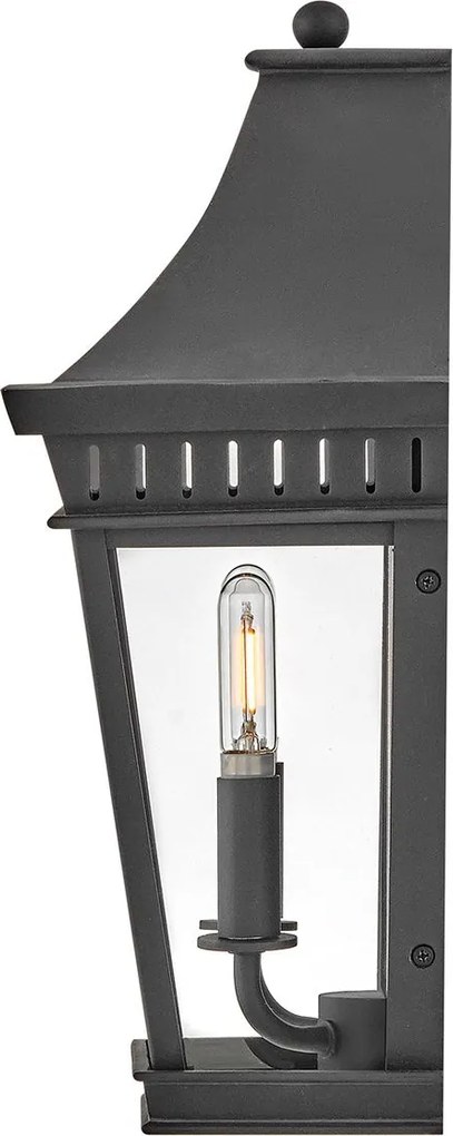 Hinkley lighting klasszikus kültéri fali lámpa chapel hill fekete átlátszó elshk-chapel-hill7mb IP44
