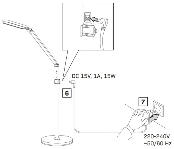 LED Dimmelhető érintős állólámpa FERRARA LED/13W/230V 3000/4000/6000K fehér
