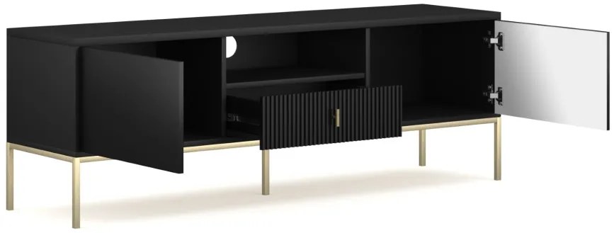 Tv Állvány Fekete/Arany Színben. MAGGIORE MA01. 155 cm.