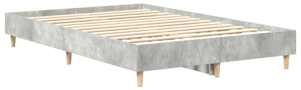 Ágykeret 120x190 cm Beton Szürke Mérnöki Fa
