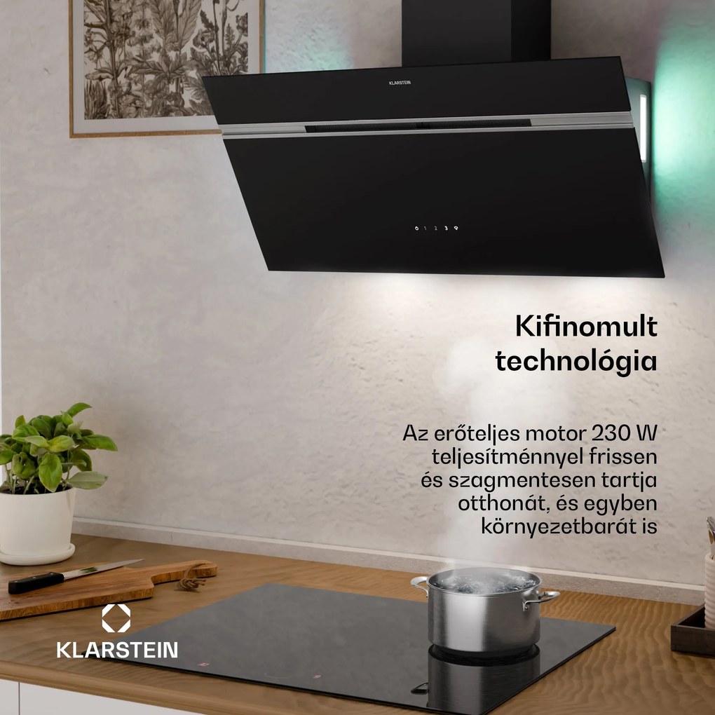 Klarstein Alina elszívó páraelszívó | 80 cm | 615 m³/h | Csendes | EEK A