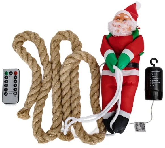 Aigostar - LED kültéri karácsonyi dekoráció LED/4xAA IP44 ejtőernyős Télapó