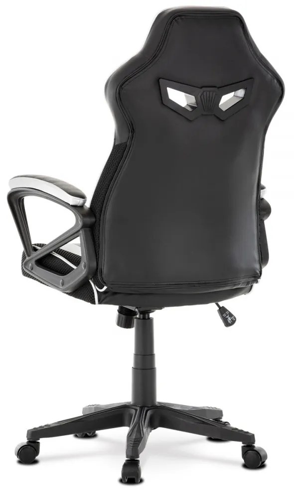 Scaun pivotant Gamer Office, culoare negru-argintiu, cu mecanism de pivotare KA-Y341